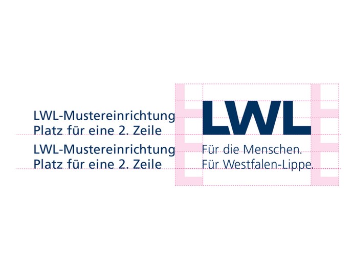 Beispiel für en LWL-Logo mit zwei Abteilungsnamen links neben dem Logo. (vergrößerte Bildansicht wird geöffnet)