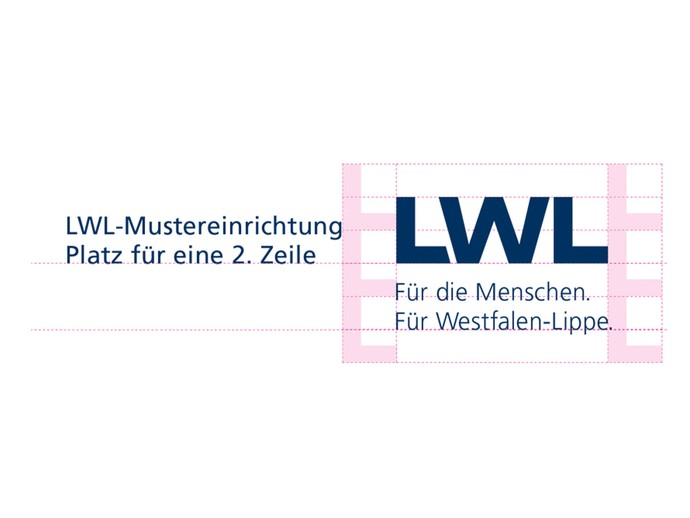 Beispiel für en LWL-Logo mit einem Abteilungsnamen links neben dem Logo. (vergrößerte Bildansicht wird geöffnet)