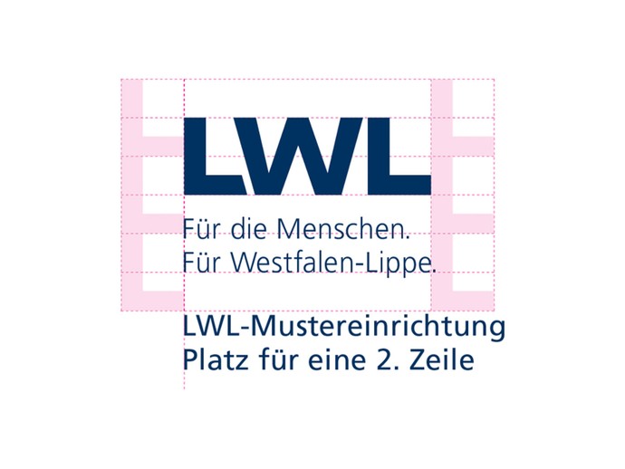 LWL-Logo-Beispiel mit einem Muster-Abteilungsnamen unter dem Logo. (vergrößerte Bildansicht wird geöffnet)